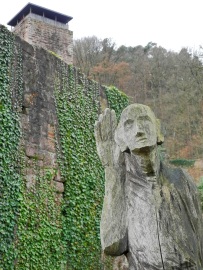 Statue of the Listening Man, Hinterburg, Neckarsteinach