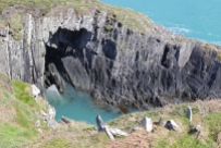 Cave in the cliffs at Baltimore Beacon, West Cork, Ireland